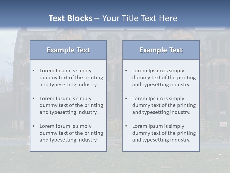 Haunted Aged Desolate PowerPoint Template