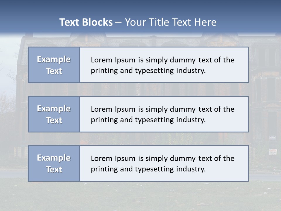 Haunted Aged Desolate PowerPoint Template