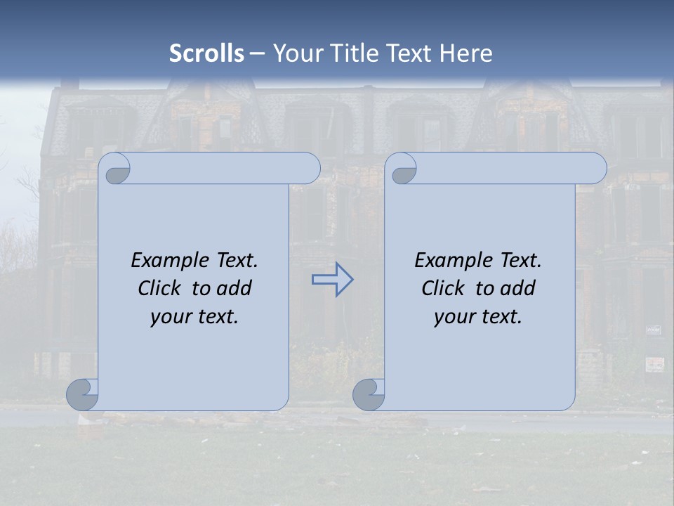 Haunted Aged Desolate PowerPoint Template