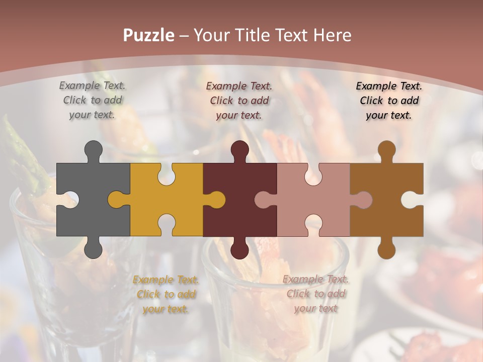 Vegetables Shrimp Lunch PowerPoint Template