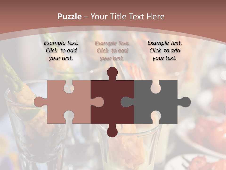 Vegetables Shrimp Lunch PowerPoint Template