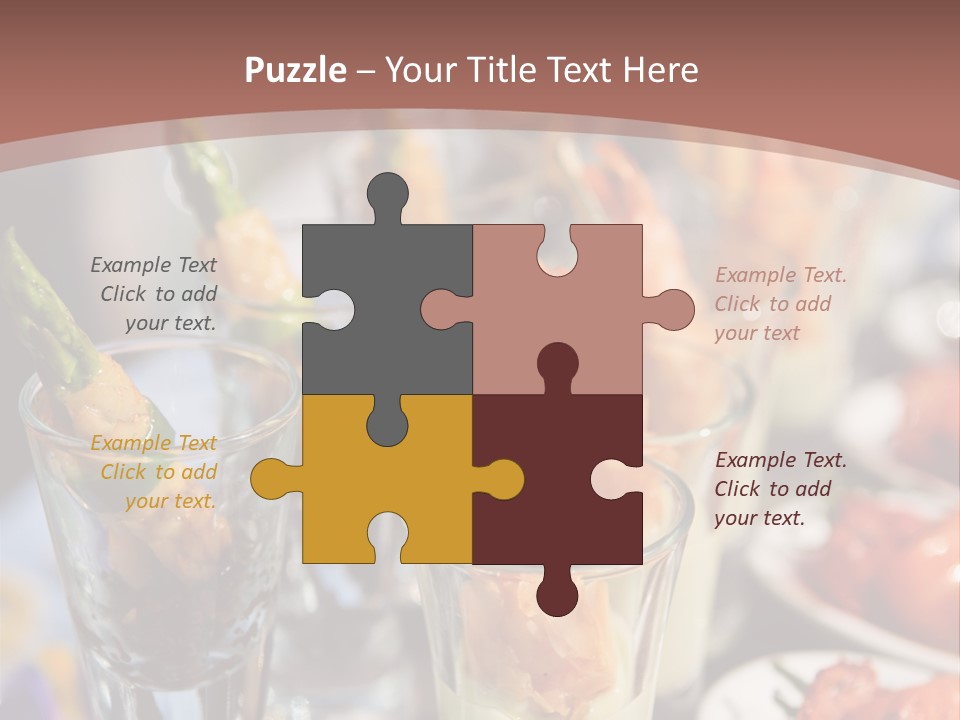 Vegetables Shrimp Lunch PowerPoint Template