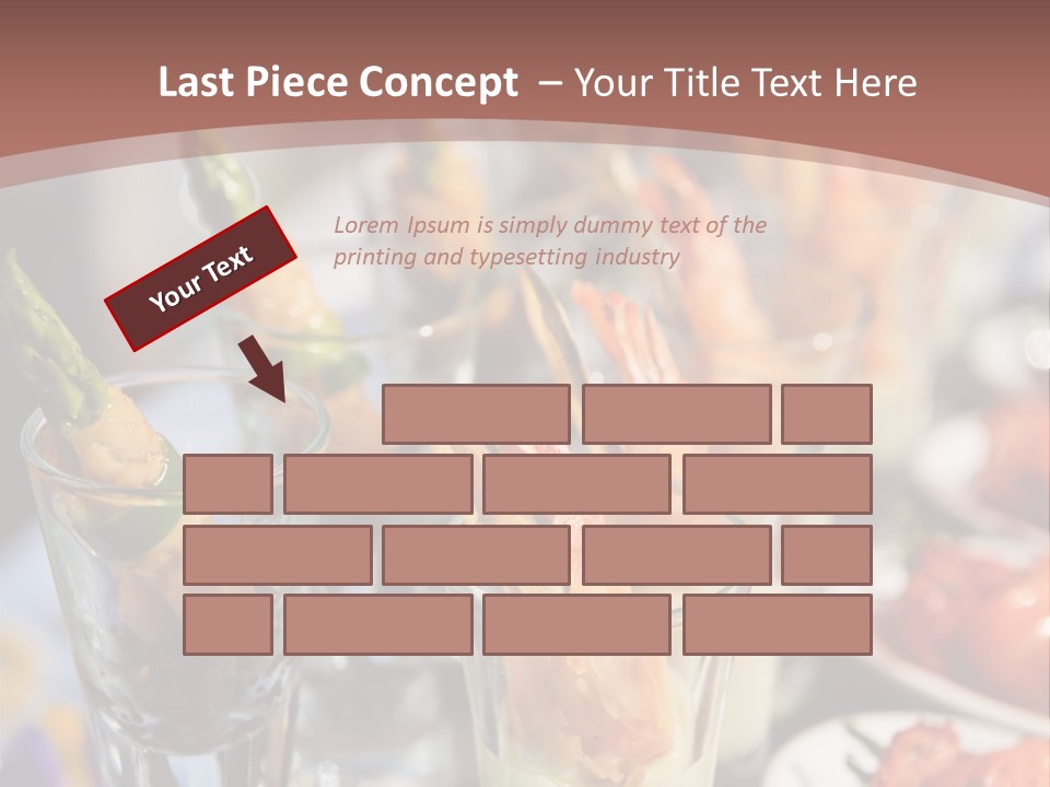 Vegetables Shrimp Lunch PowerPoint Template