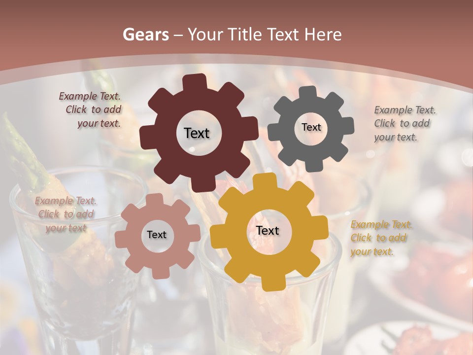 Vegetables Shrimp Lunch PowerPoint Template