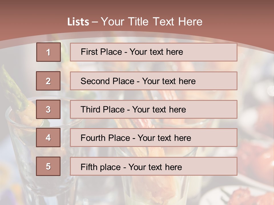 Vegetables Shrimp Lunch PowerPoint Template