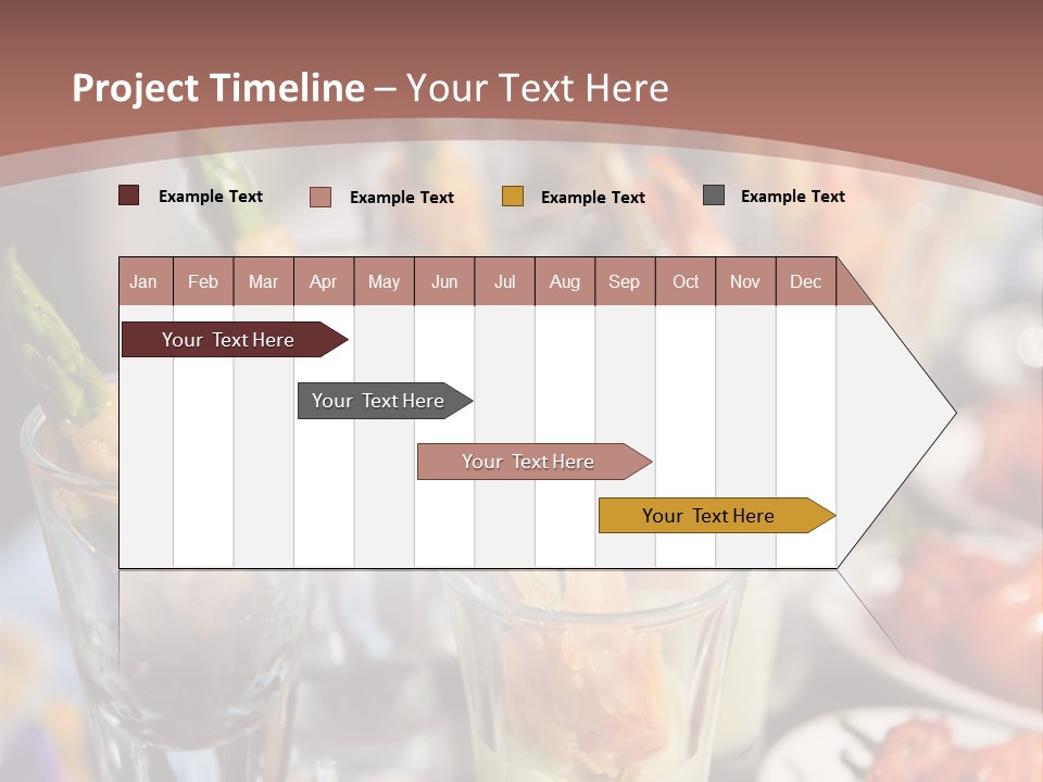 Vegetables Shrimp Lunch PowerPoint Template