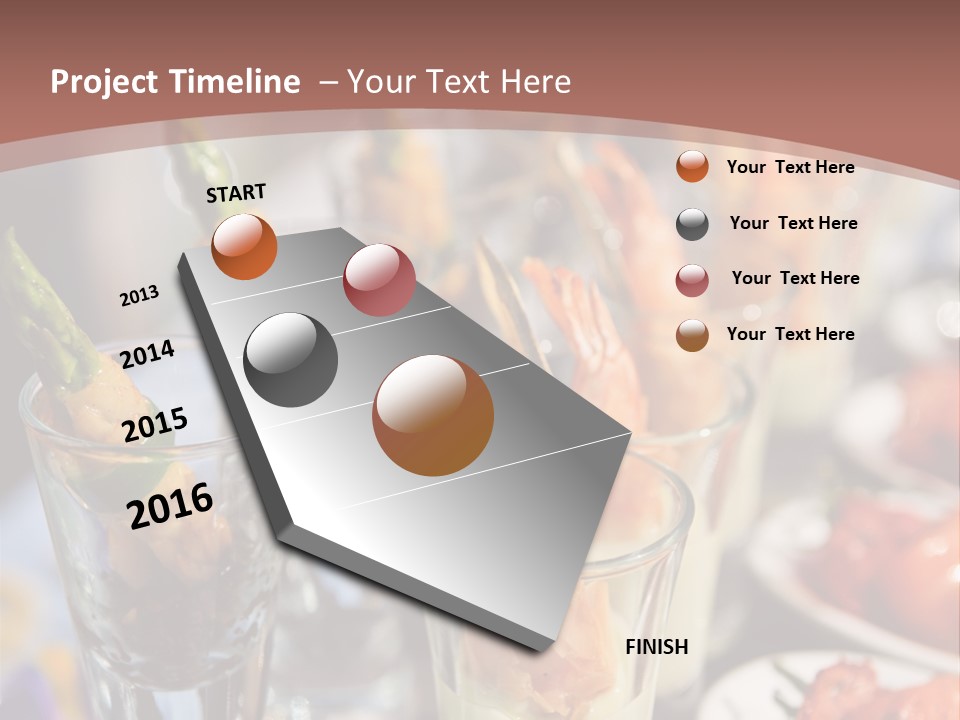 Vegetables Shrimp Lunch PowerPoint Template