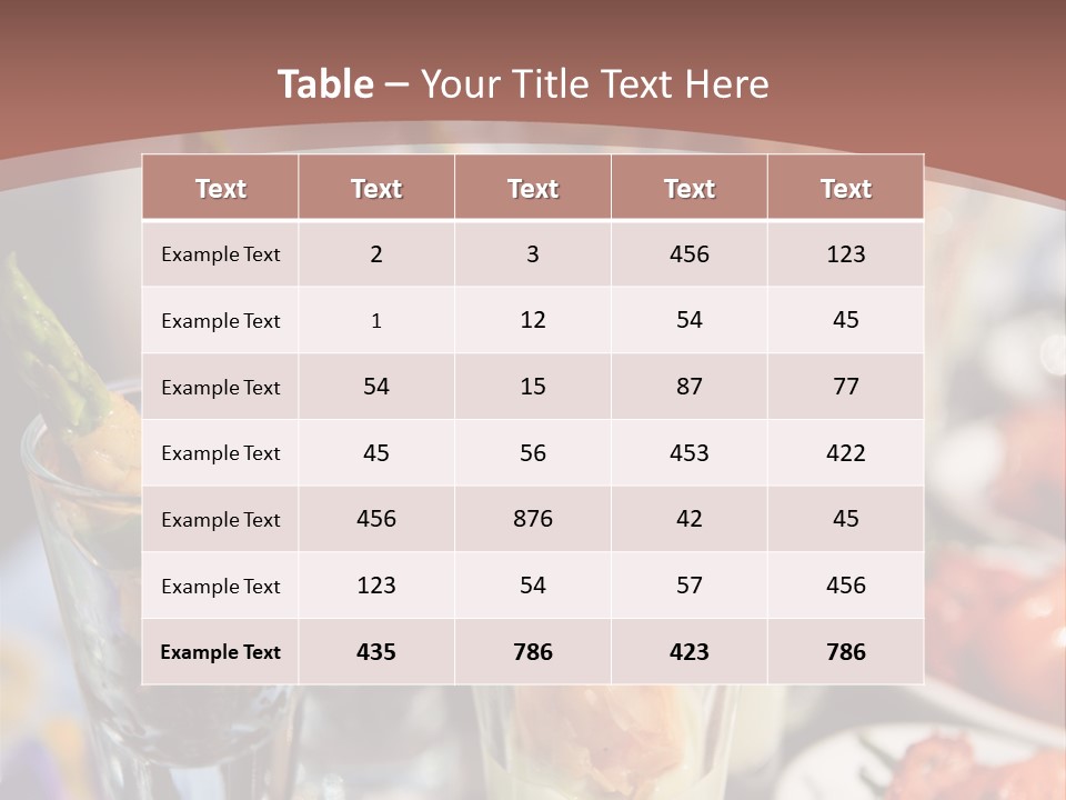 Vegetables Shrimp Lunch PowerPoint Template