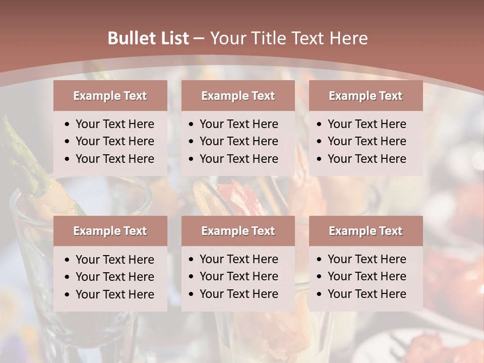 Vegetables Shrimp Lunch PowerPoint Template