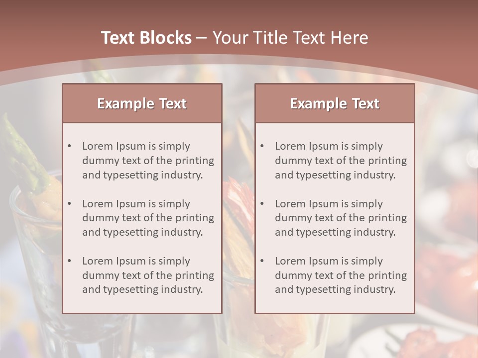 Vegetables Shrimp Lunch PowerPoint Template