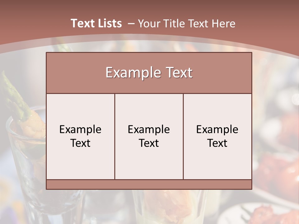 Vegetables Shrimp Lunch PowerPoint Template