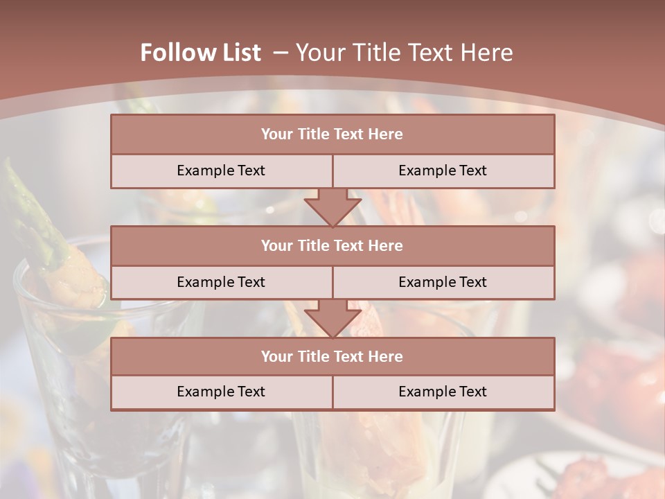Vegetables Shrimp Lunch PowerPoint Template