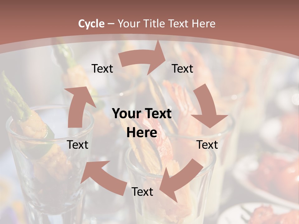 Vegetables Shrimp Lunch PowerPoint Template