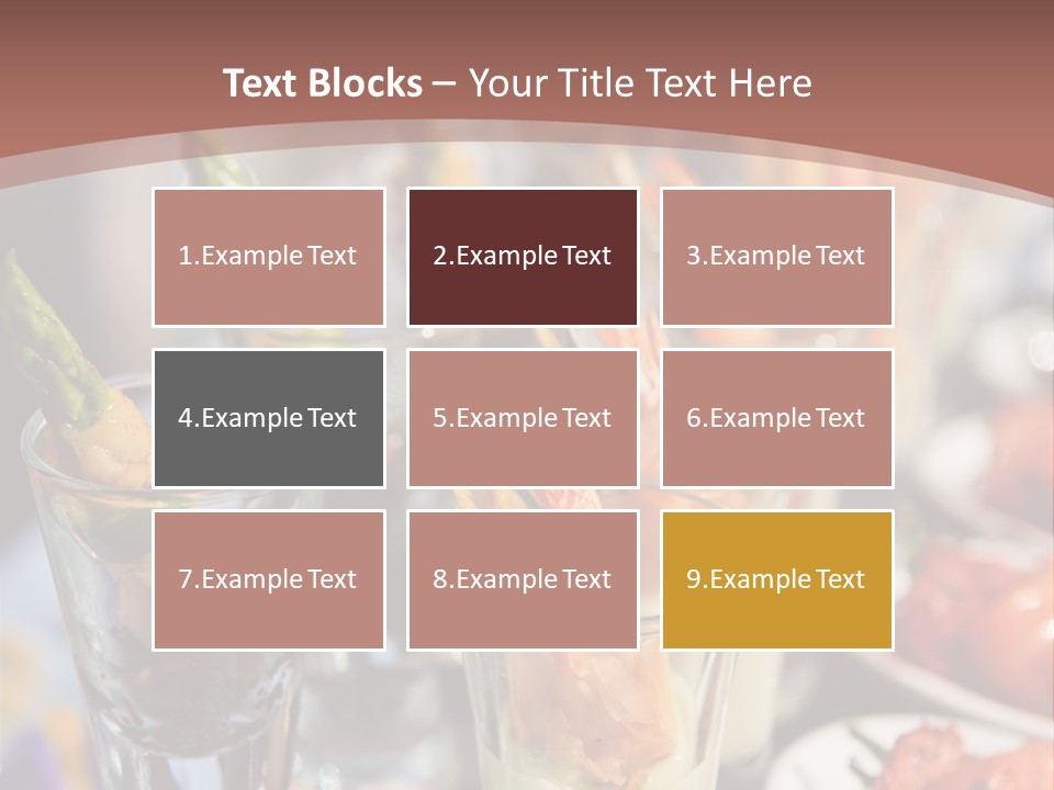 Vegetables Shrimp Lunch PowerPoint Template