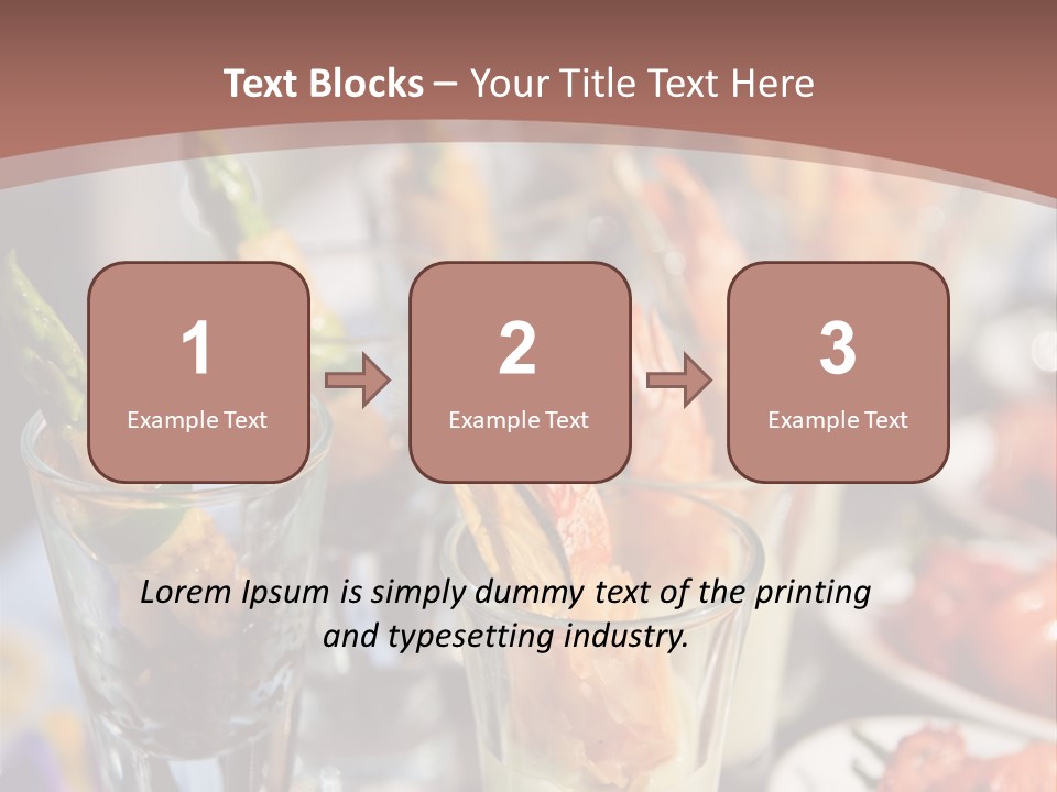 Vegetables Shrimp Lunch PowerPoint Template
