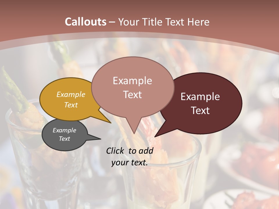 Vegetables Shrimp Lunch PowerPoint Template