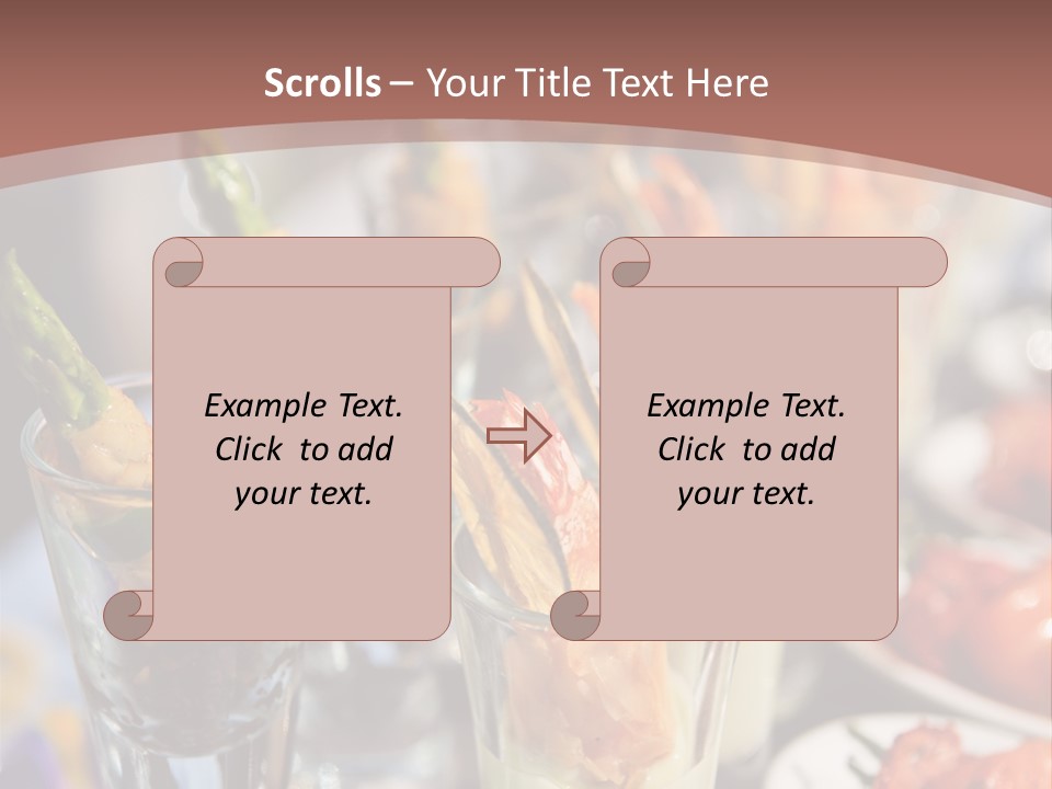Vegetables Shrimp Lunch PowerPoint Template