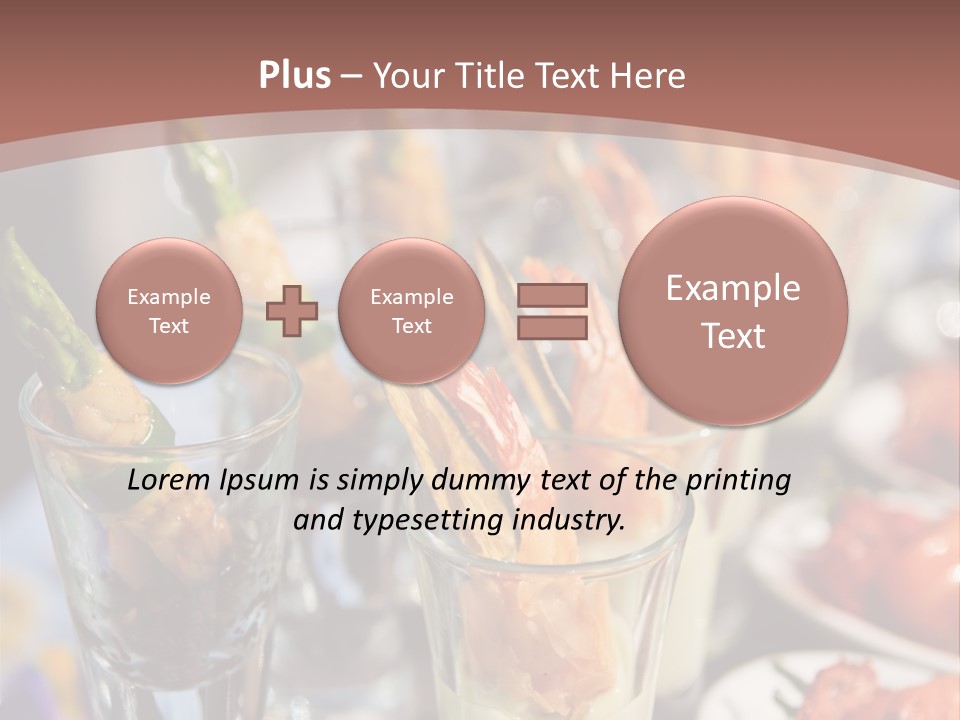 Vegetables Shrimp Lunch PowerPoint Template