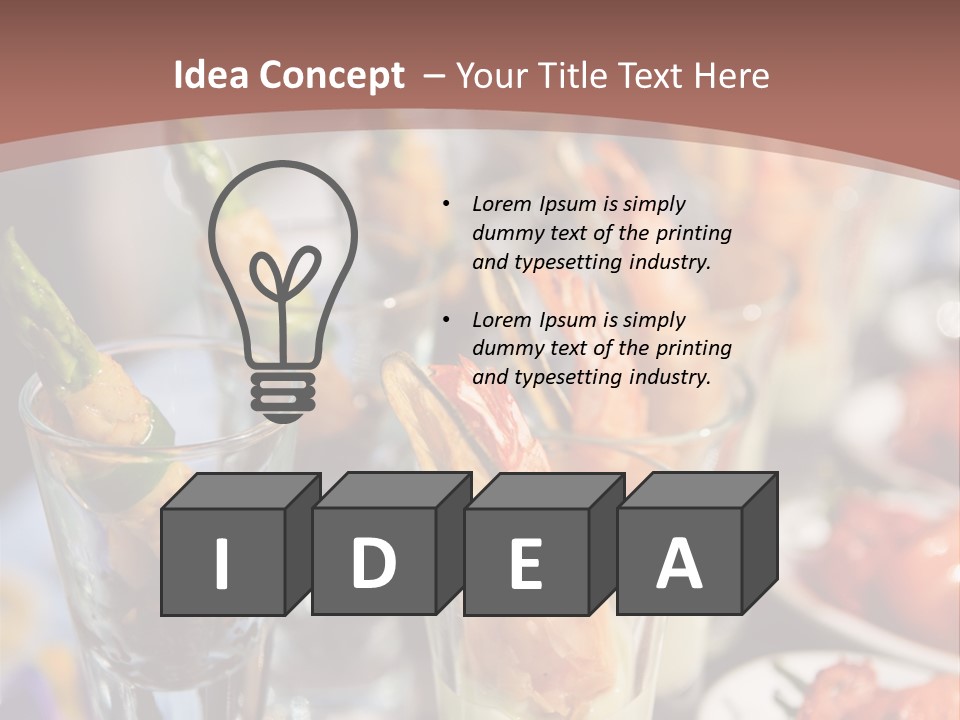 Vegetables Shrimp Lunch PowerPoint Template