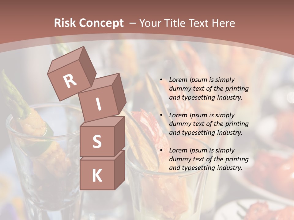 Vegetables Shrimp Lunch PowerPoint Template