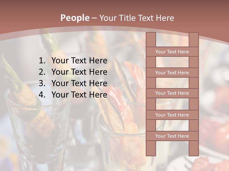 Vegetables Shrimp Lunch PowerPoint Template