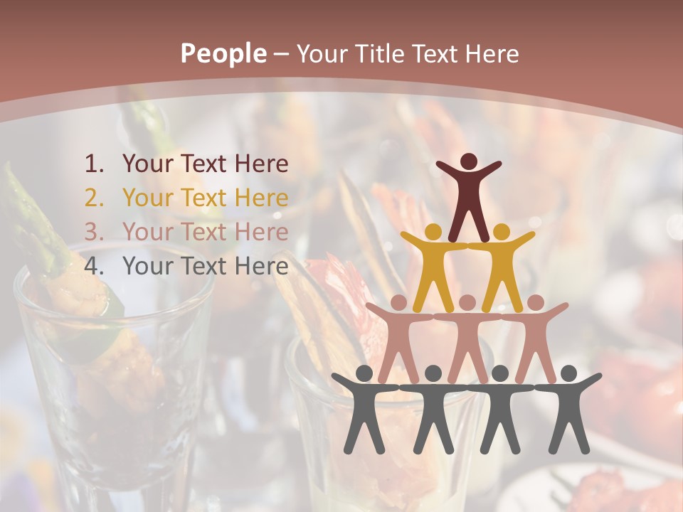 Vegetables Shrimp Lunch PowerPoint Template