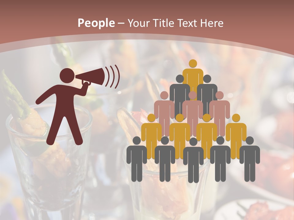 Vegetables Shrimp Lunch PowerPoint Template