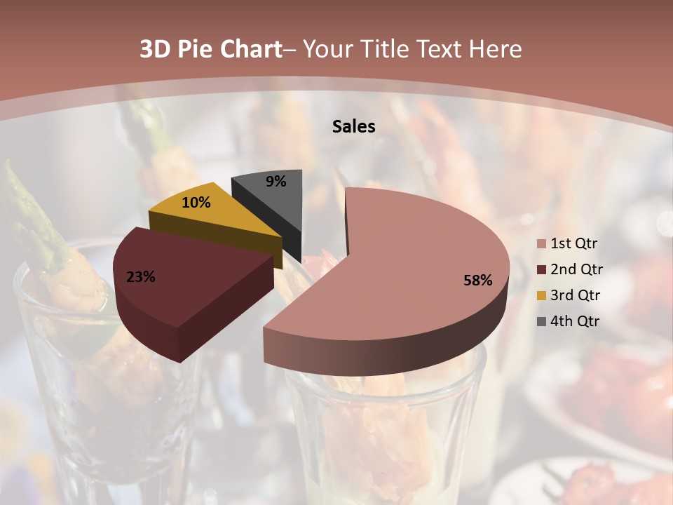 Vegetables Shrimp Lunch PowerPoint Template
