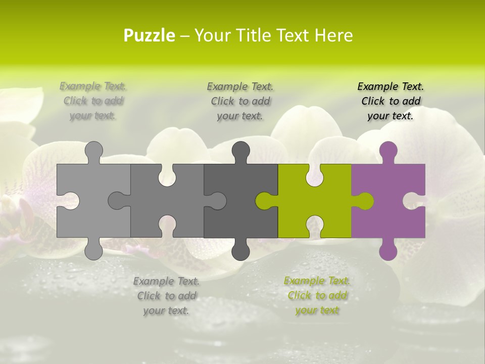 Stone Meditation Petal PowerPoint Template