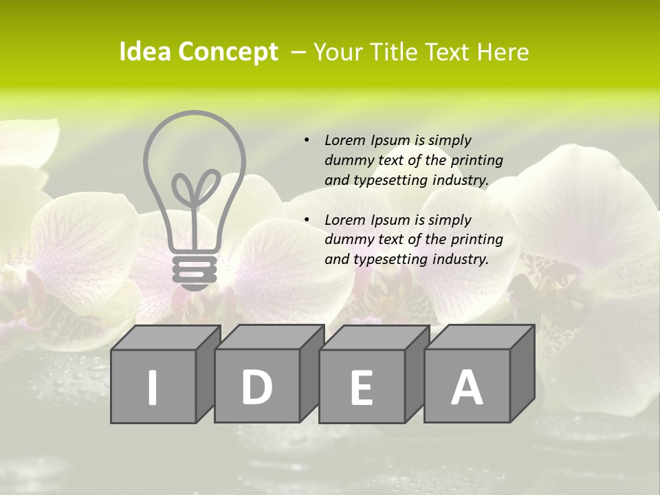 Stone Meditation Petal PowerPoint Template