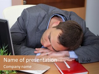 Professional Businessman Workplace PowerPoint Template