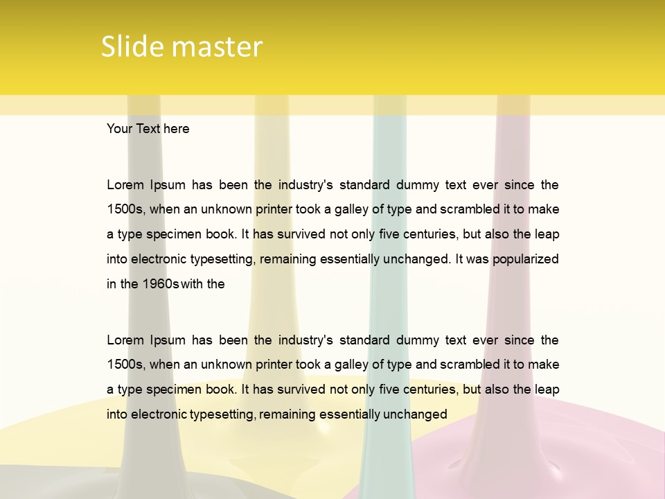 Image Threedimensional Splatter PowerPoint Template