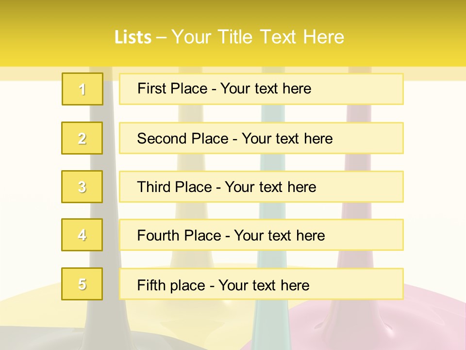Image Threedimensional Splatter PowerPoint Template