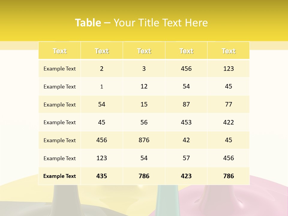 Image Threedimensional Splatter PowerPoint Template