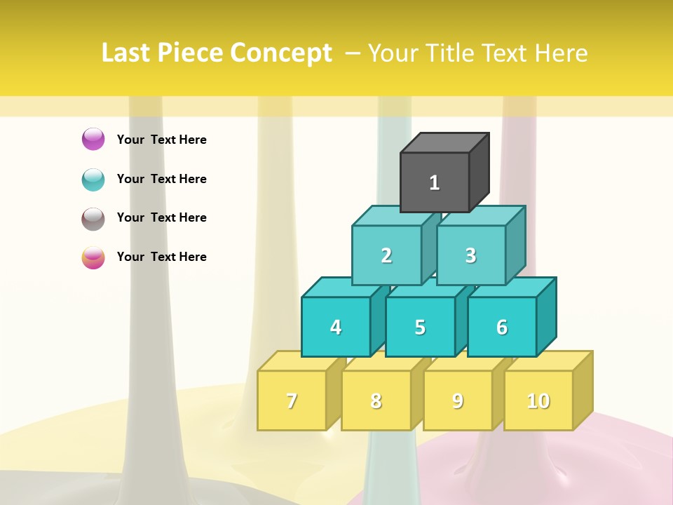 Image Threedimensional Splatter PowerPoint Template