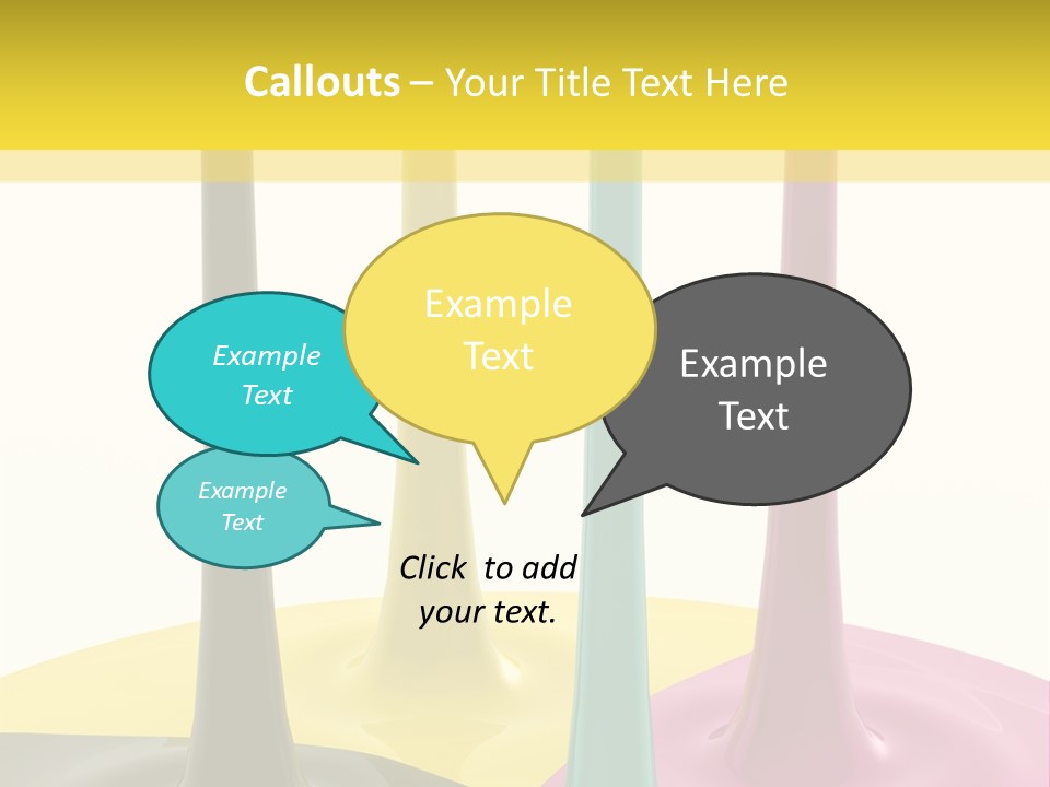 Image Threedimensional Splatter PowerPoint Template