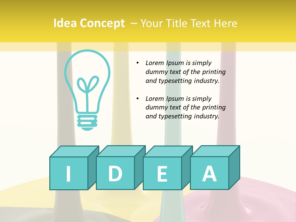 Image Threedimensional Splatter PowerPoint Template