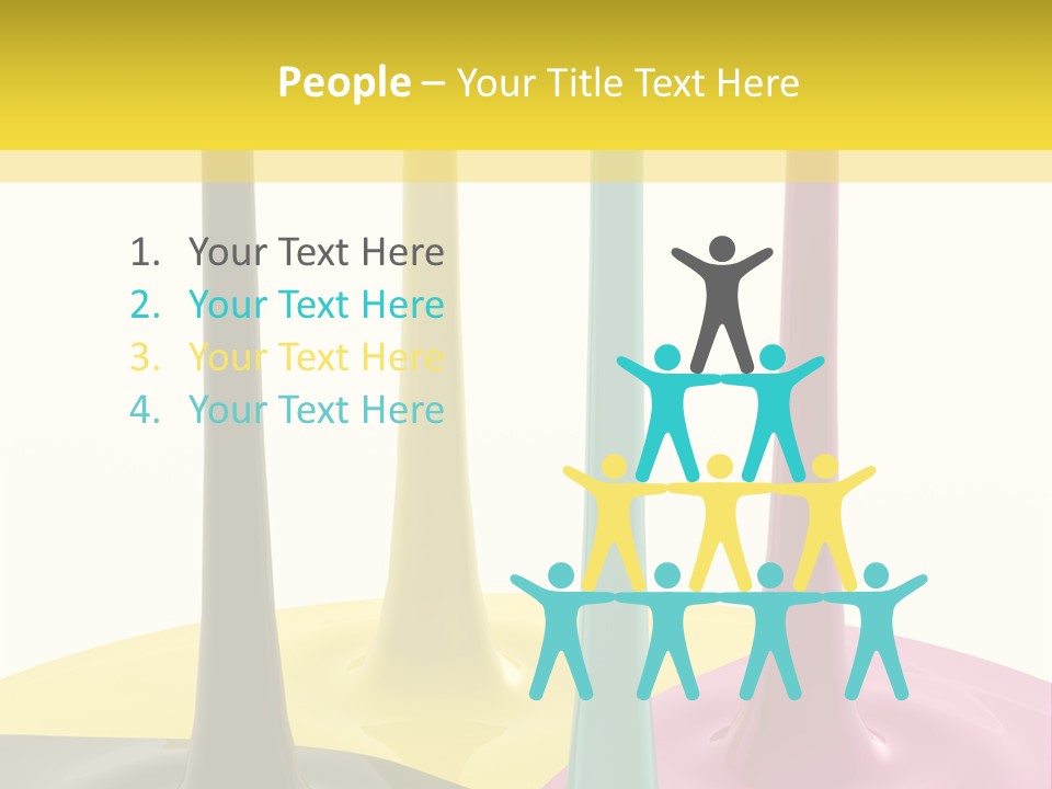 Image Threedimensional Splatter PowerPoint Template