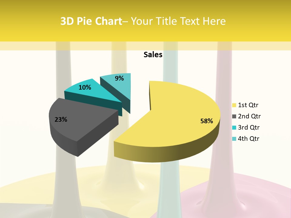 Image Threedimensional Splatter PowerPoint Template