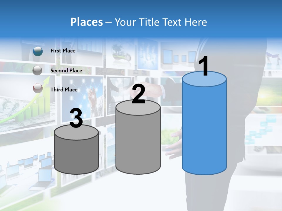 Broadcasting Flat Search PowerPoint Template