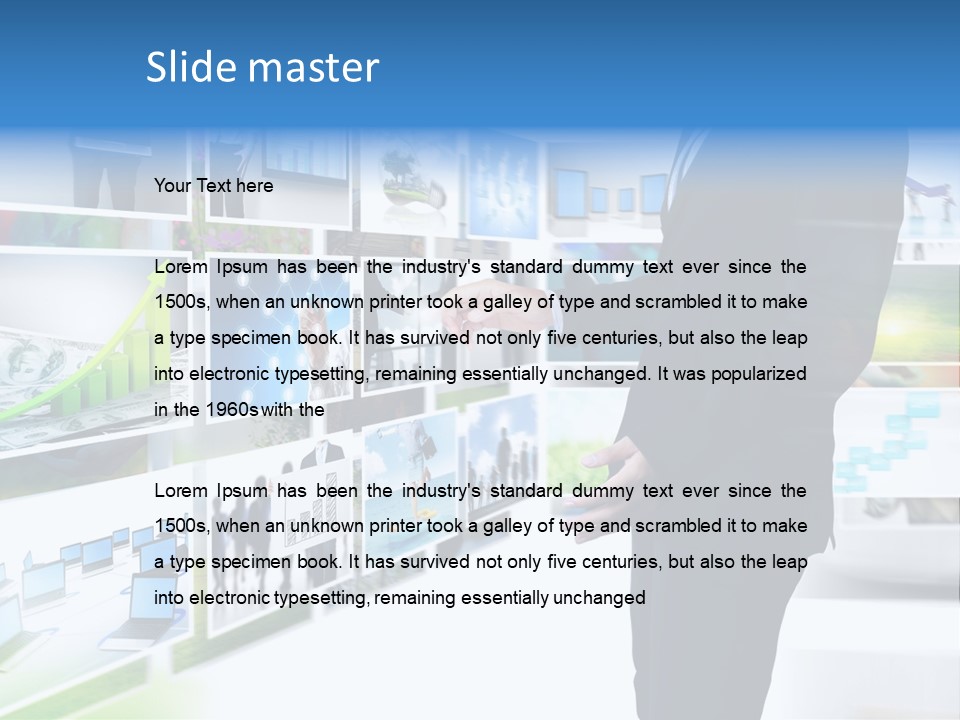 Broadcasting Flat Search PowerPoint Template