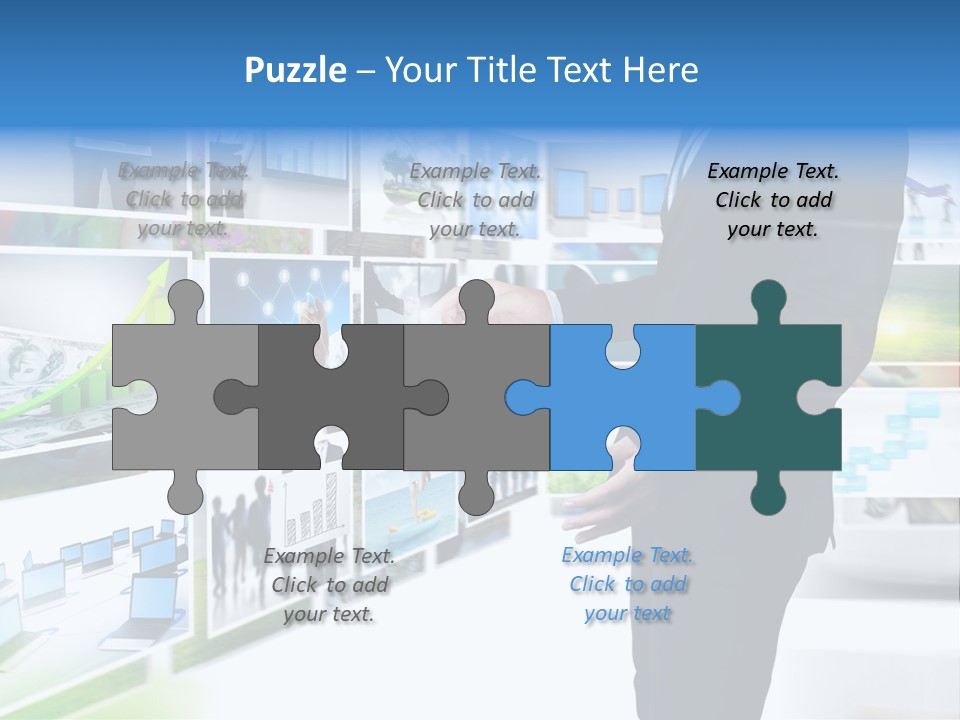 Broadcasting Flat Search PowerPoint Template