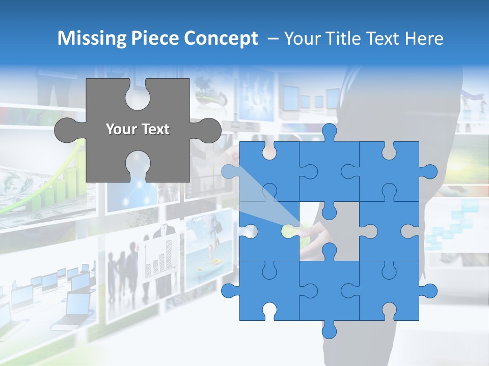 Broadcasting Flat Search PowerPoint Template