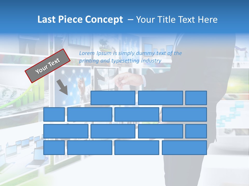 Broadcasting Flat Search PowerPoint Template