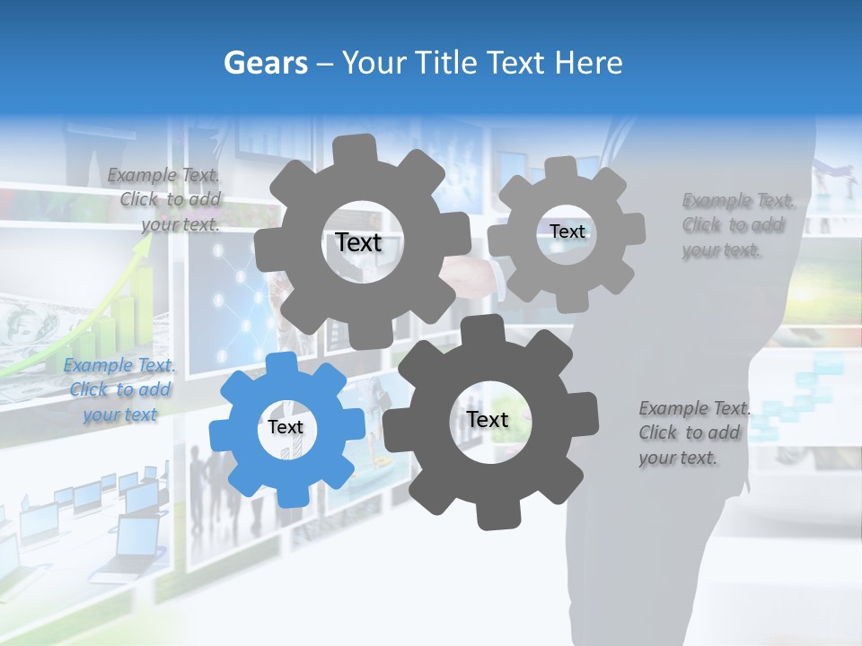 Broadcasting Flat Search PowerPoint Template