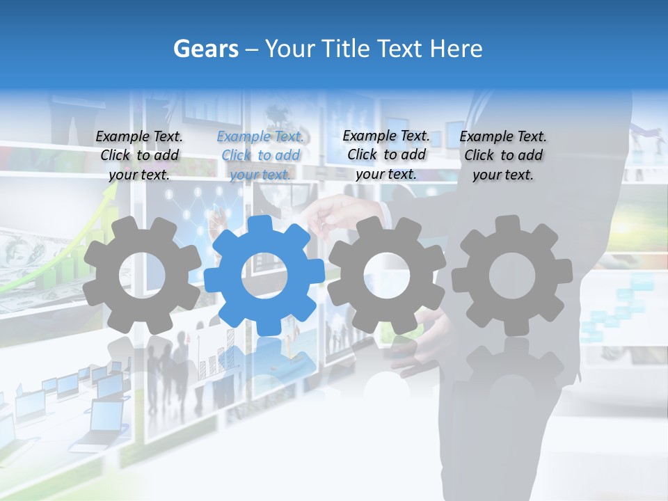 Broadcasting Flat Search PowerPoint Template