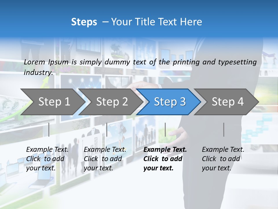 Broadcasting Flat Search PowerPoint Template