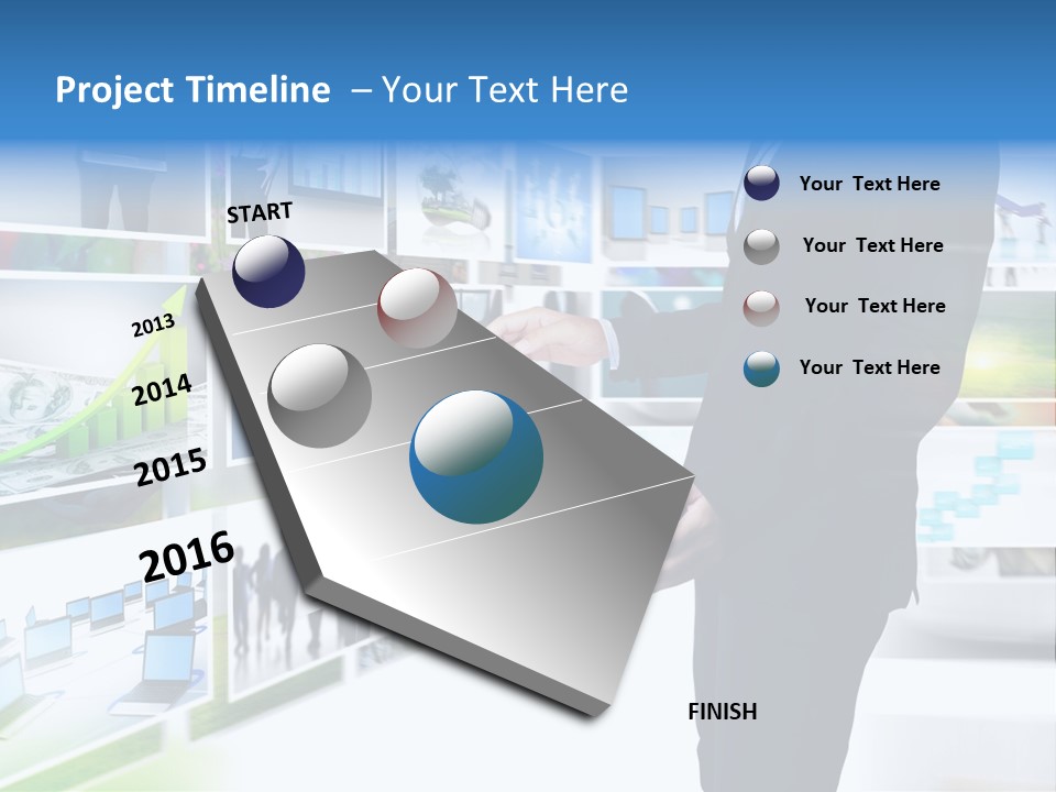 Broadcasting Flat Search PowerPoint Template