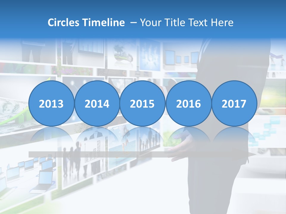 Broadcasting Flat Search PowerPoint Template