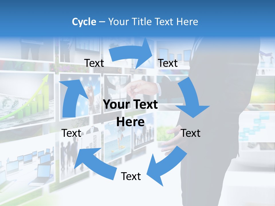 Broadcasting Flat Search PowerPoint Template
